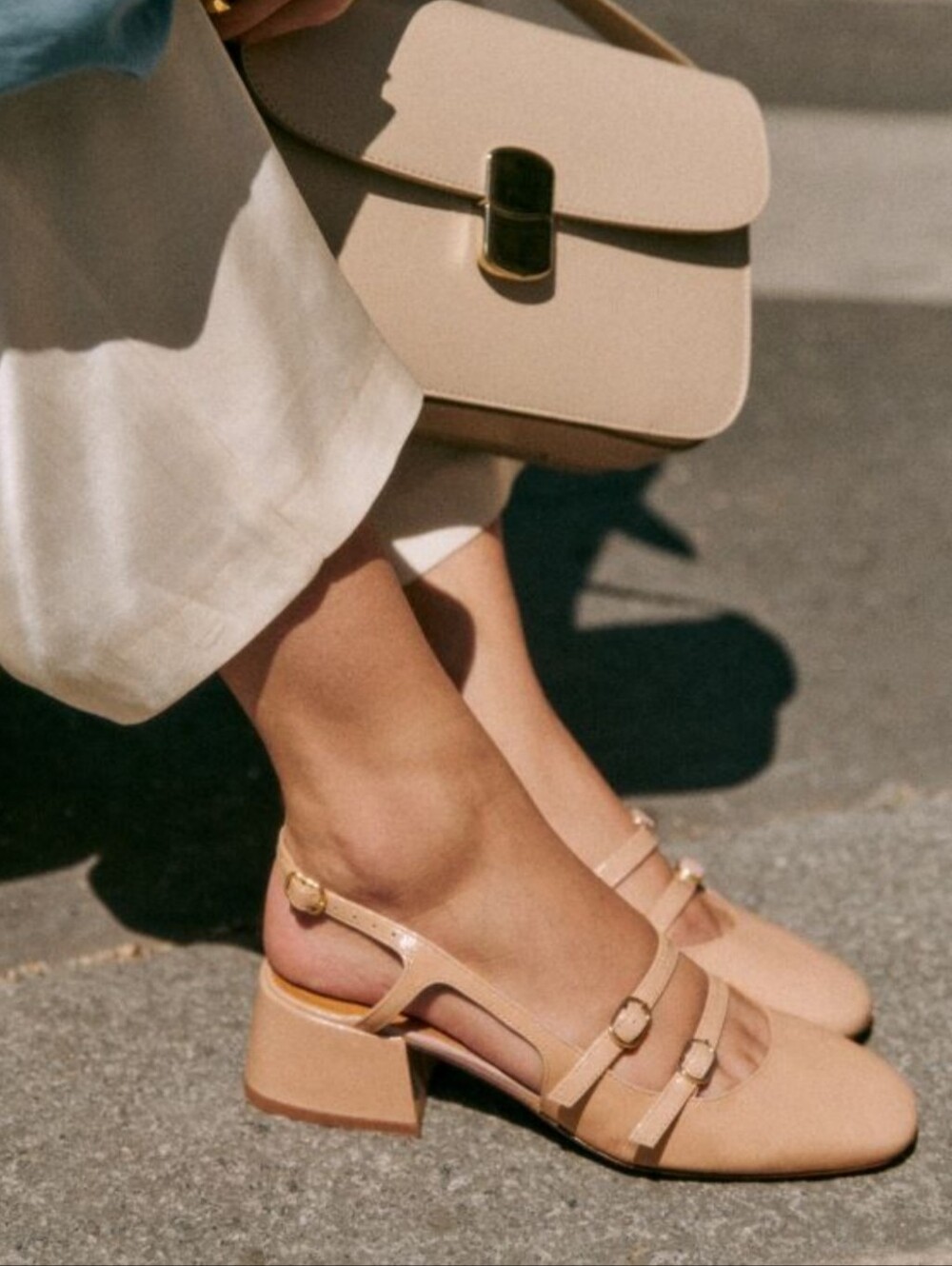 Sezane Paula Babies Sandals Patent Pale Pink
